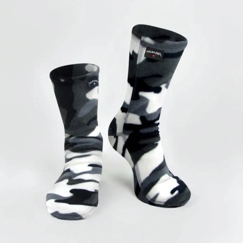 Polar Feet Fleece Socks - Snow Camo Polar Feet