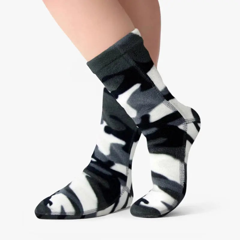 Polar Feet Fleece Socks - Snow Camo Polar Feet