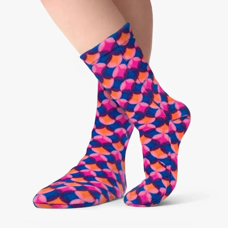 Polar Feet Fleece Socks - Art Deco Polar Feet