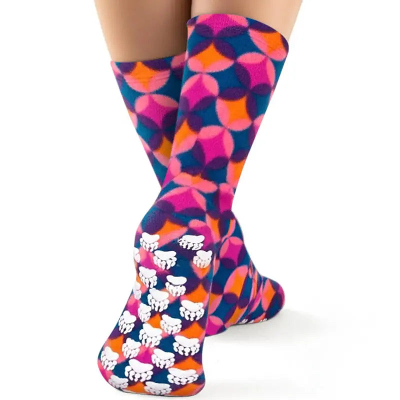 Kids' Nonskid Fleece Socks - Art Deco Polar Feet