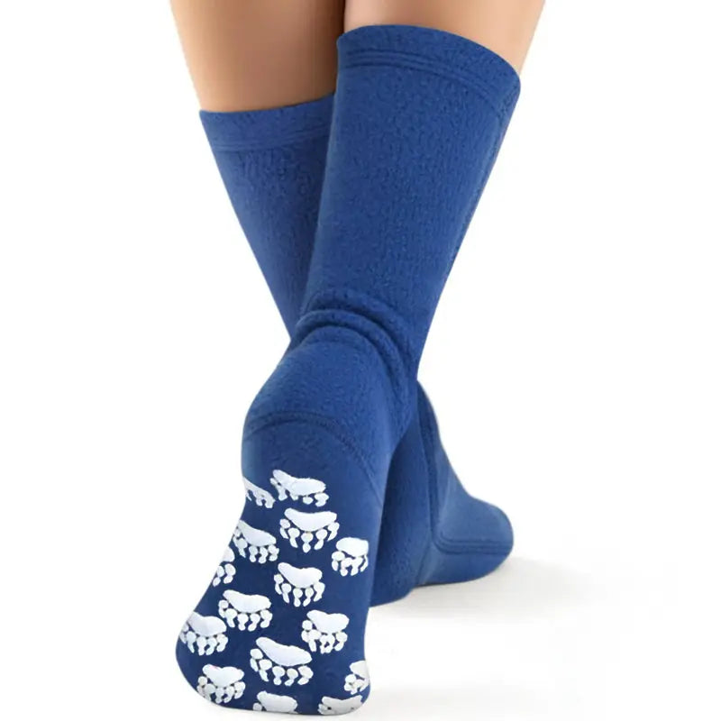 Kids' Nonskid Fleece Socks - Denim Polar Feet