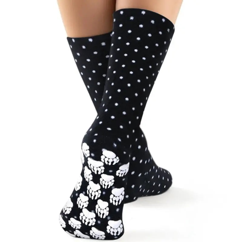 Kids' Nonskid Fleece Socks - Domino Polar Feet