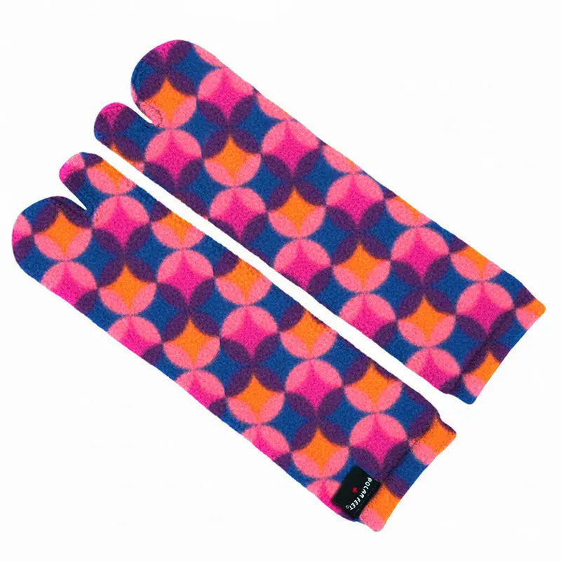 Polar Feet Fleece Tabi Socks - Art Deco Polar Feet
