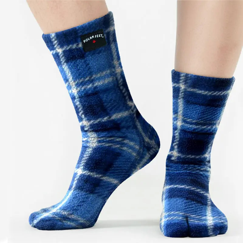 Polar Feet Fleece Tabi Socks - Flannel Polar Feet