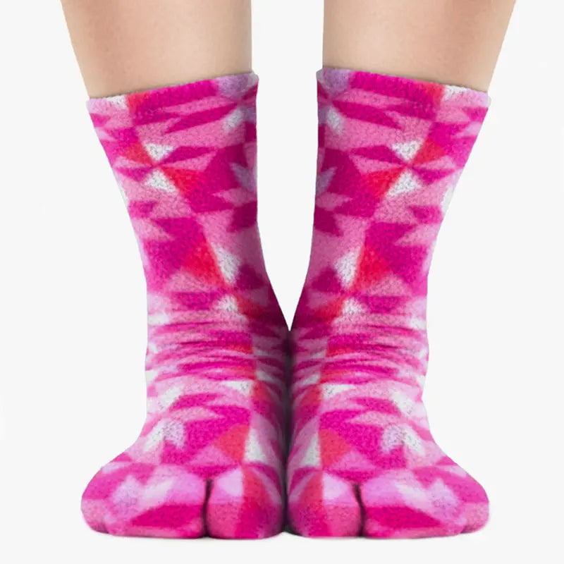 Polar Feet Fleece Tabi Socks - Kaleidoscope Polar Feet