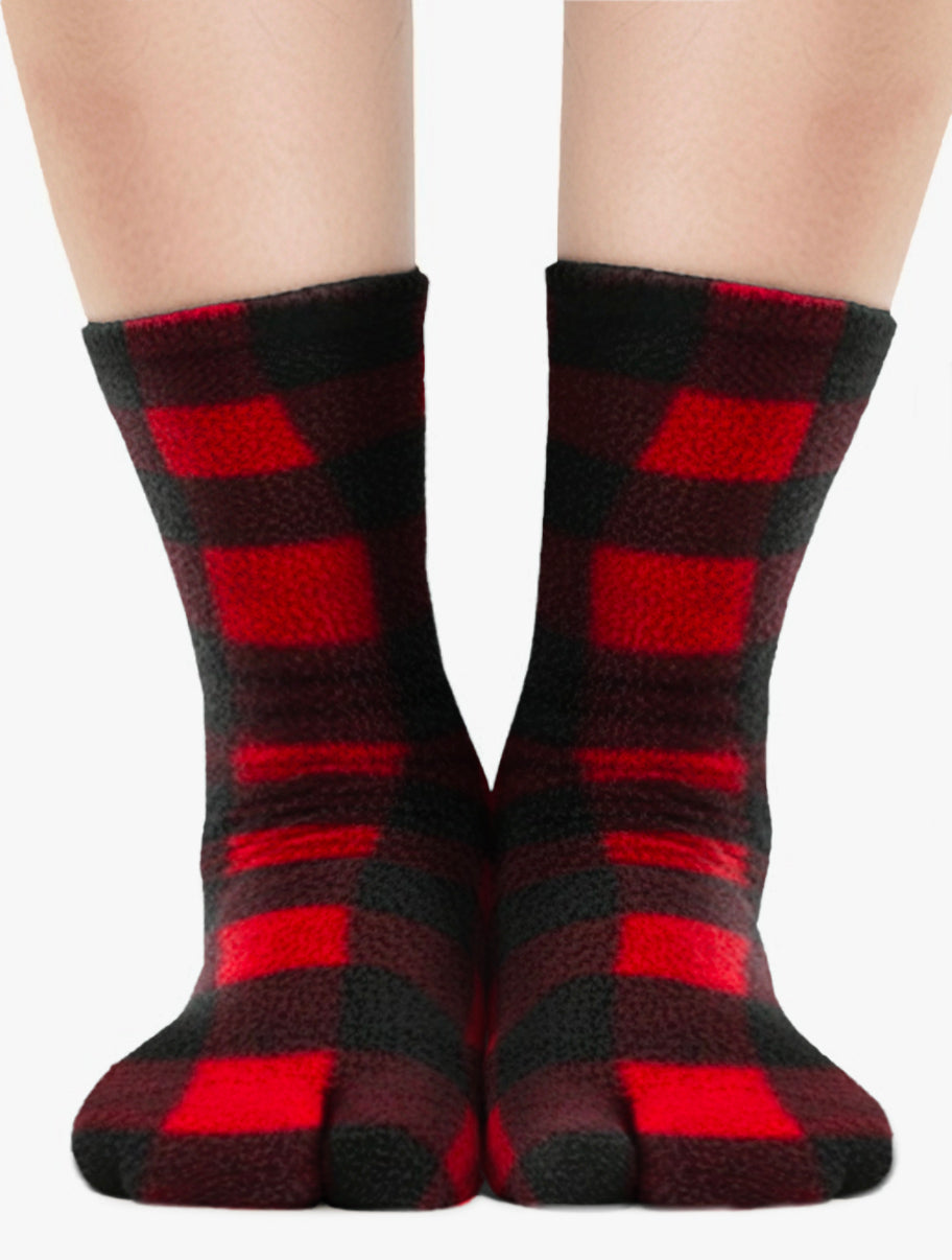 Polar Feet Fleece Tabi Socks - Lumberjack