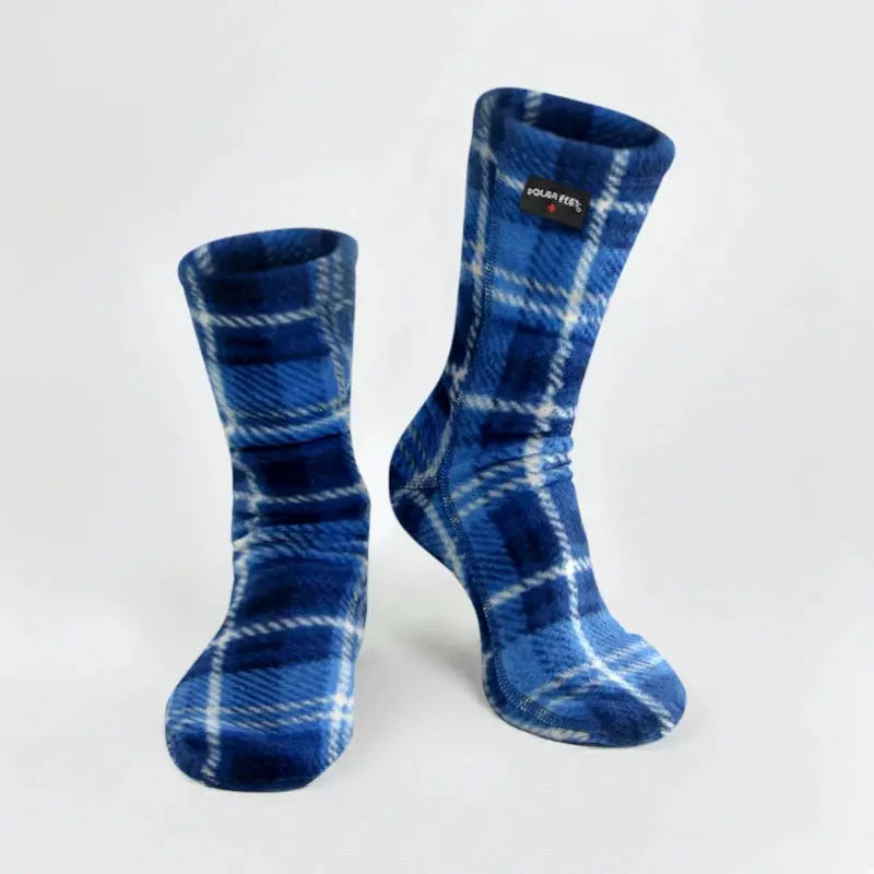 Polar Feet Fleece Socks - Blue Flannel Polar Feet