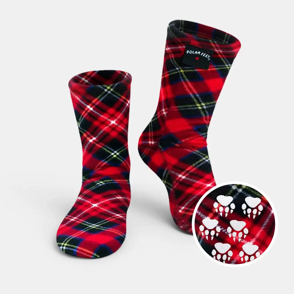 Kids' Nonskid Fleece Socks - Highlander Polar Feet