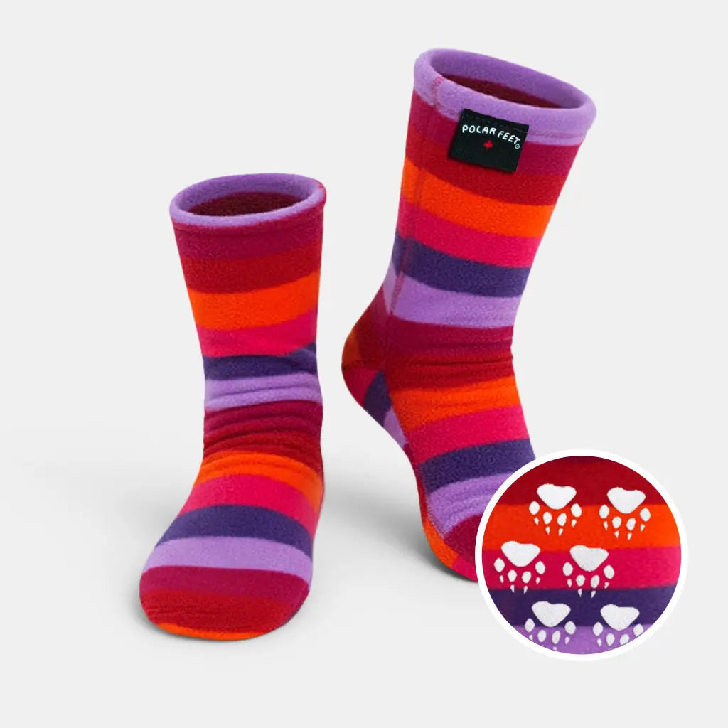 Kids' Nonskid Fleece Socks - Jelly Bean Polar Feet