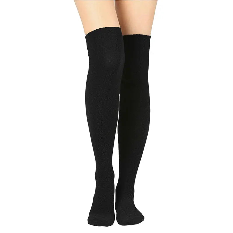 Over-the-Knee Fleece Socks - Black Polar Feet