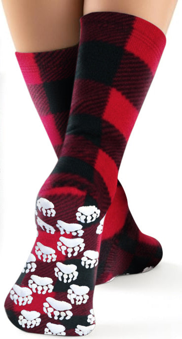 Kids' Nonskid Fleece Socks - Lumberjack