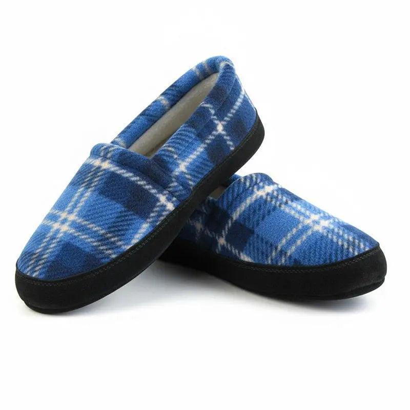 Polar Feet Men's Perfect Mocs Blue Flannel Polar Feet Ltd