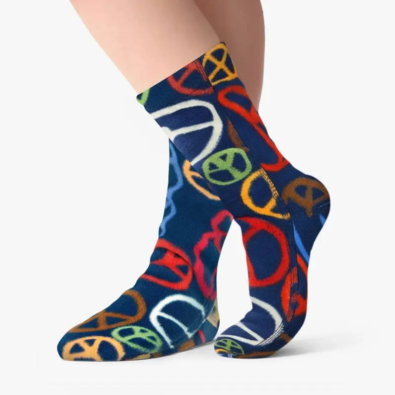 Kids' Fleece Socks - Peace Polar Feet