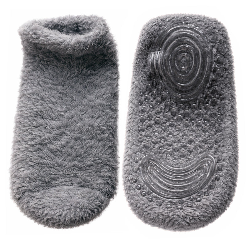 Fluffy Ankle Socks - Black/White/Gray Polar Feet