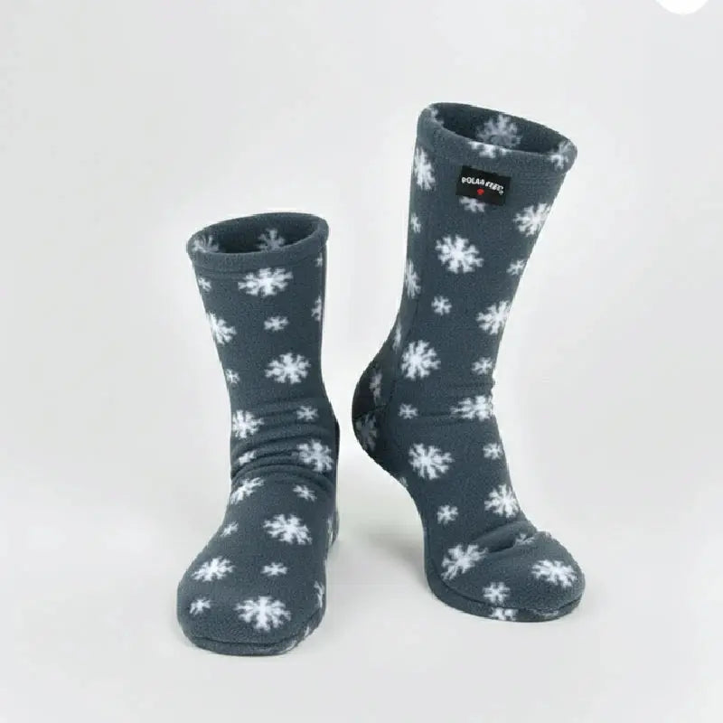 Kids' Nonskid Fleece Socks - Snowflake Polar Feet
