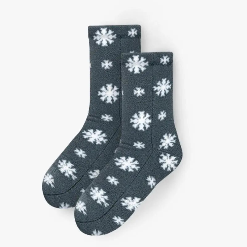 Polar Feet Adult Fleece Socks - Snow Polar Feet