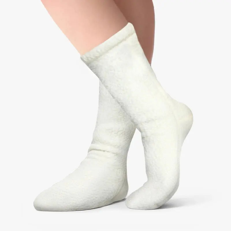 Polar Feet Supersoft Fleece Socks - Cream Polar Feet