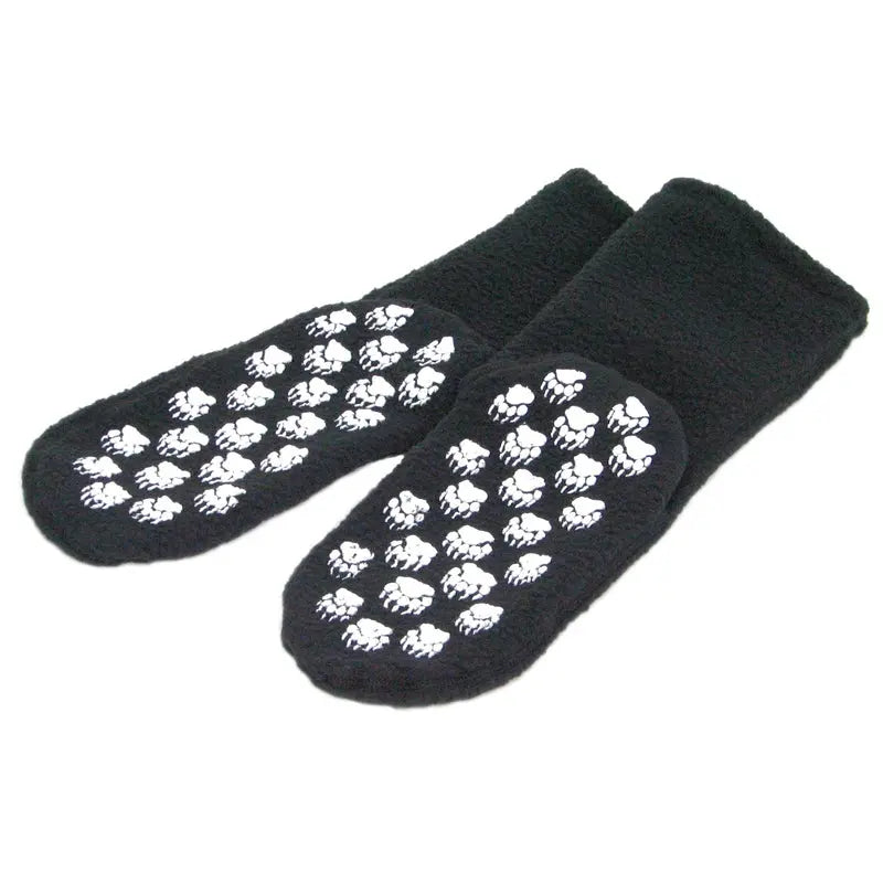 Polar Feet SUPER STRETCHY Fleece Socks - Black Polar Feet