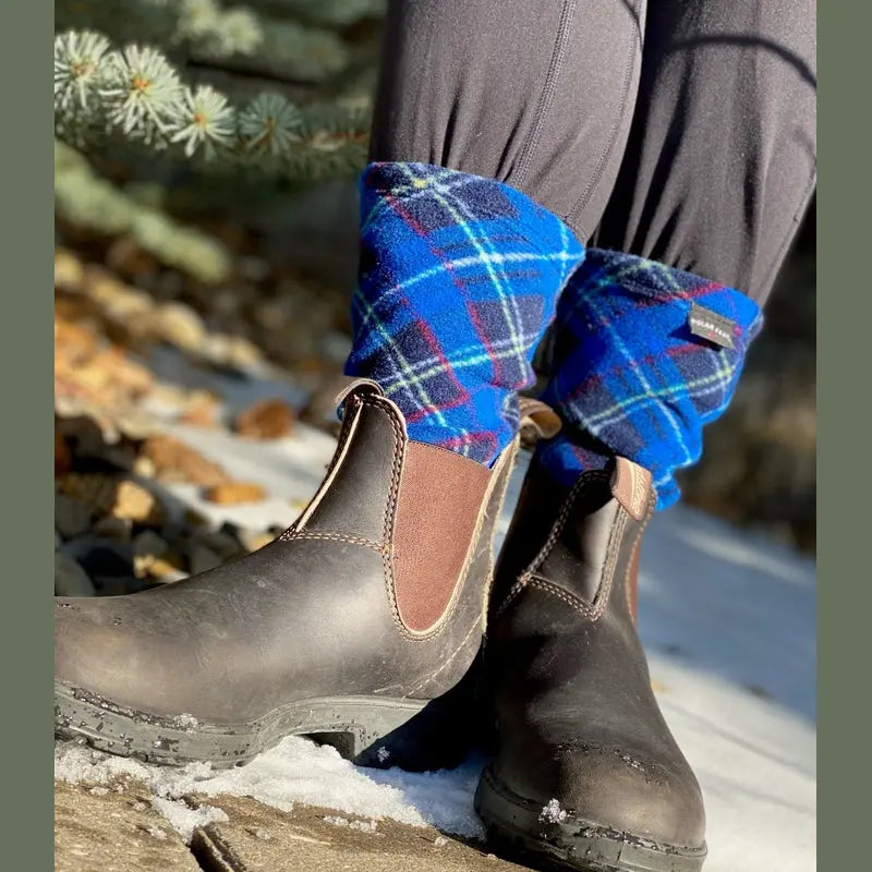 Polar Feet Fleece Socks - Blue Argyle Polar Feet