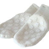Polar Feet White Berber Fleece Socks with Nonskid Sole