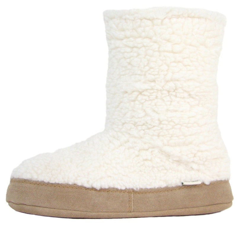 Polar Feet Women's Snugs Slippers in White Berber Left Side