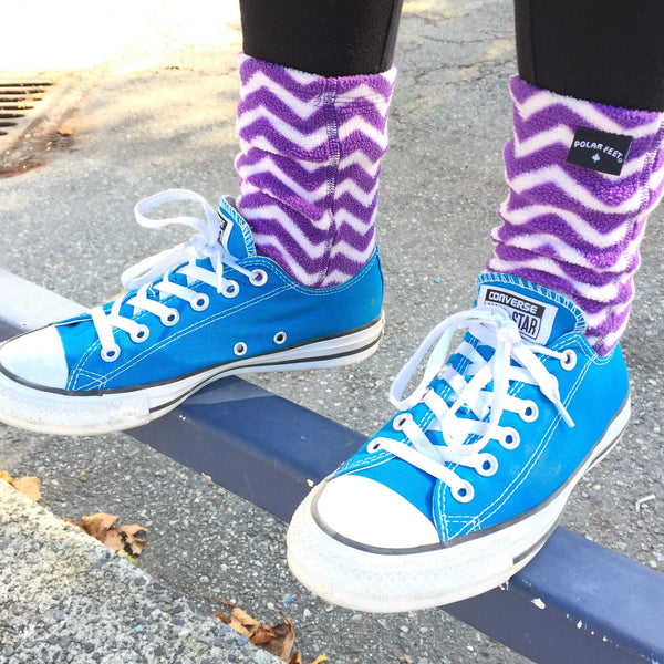 Fuzzy socks discount and sneakers
