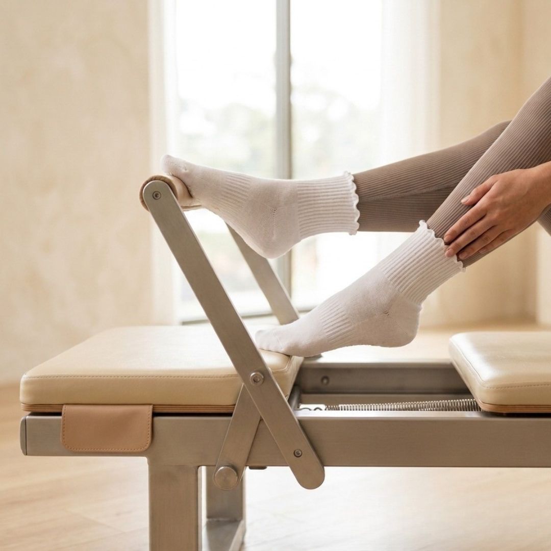 Crew Yoga Socks - White Polar Feet