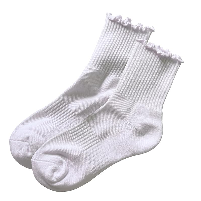 Polar Feet Crew Yoga Socks in White - Regular Sole - Photo 2