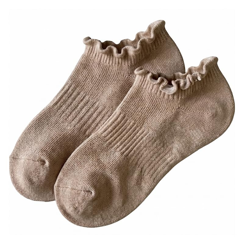 Polar Feet Ankle Yoga Socks in Latte - Regular Sole - Photo 3