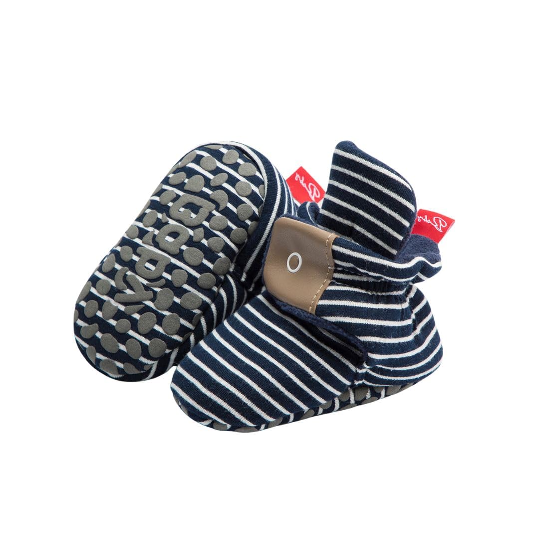 Cotton Baby Booties - Dark Blue Polar Feet