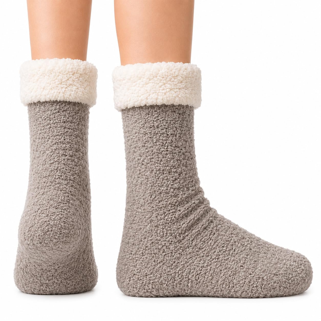Women's Folded Teddy Fleece Socks 3-Pack - Apricot - view 1