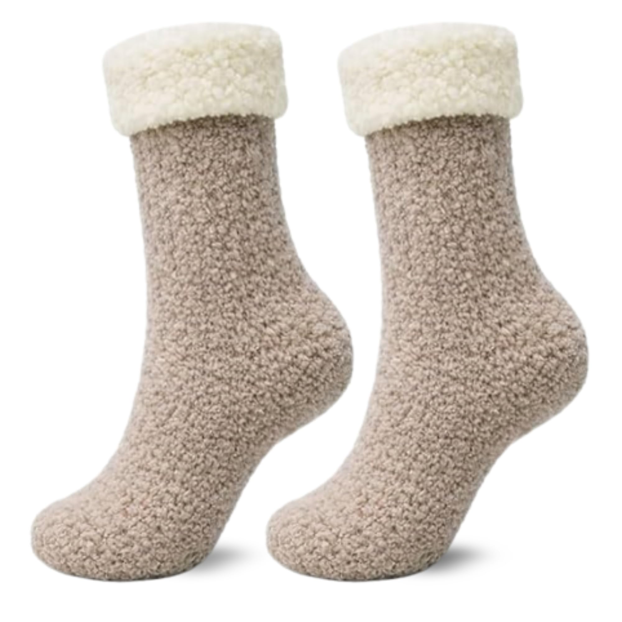 Women's Folded Teddy Fleece Socks 3-Pack - Apricot - view 7