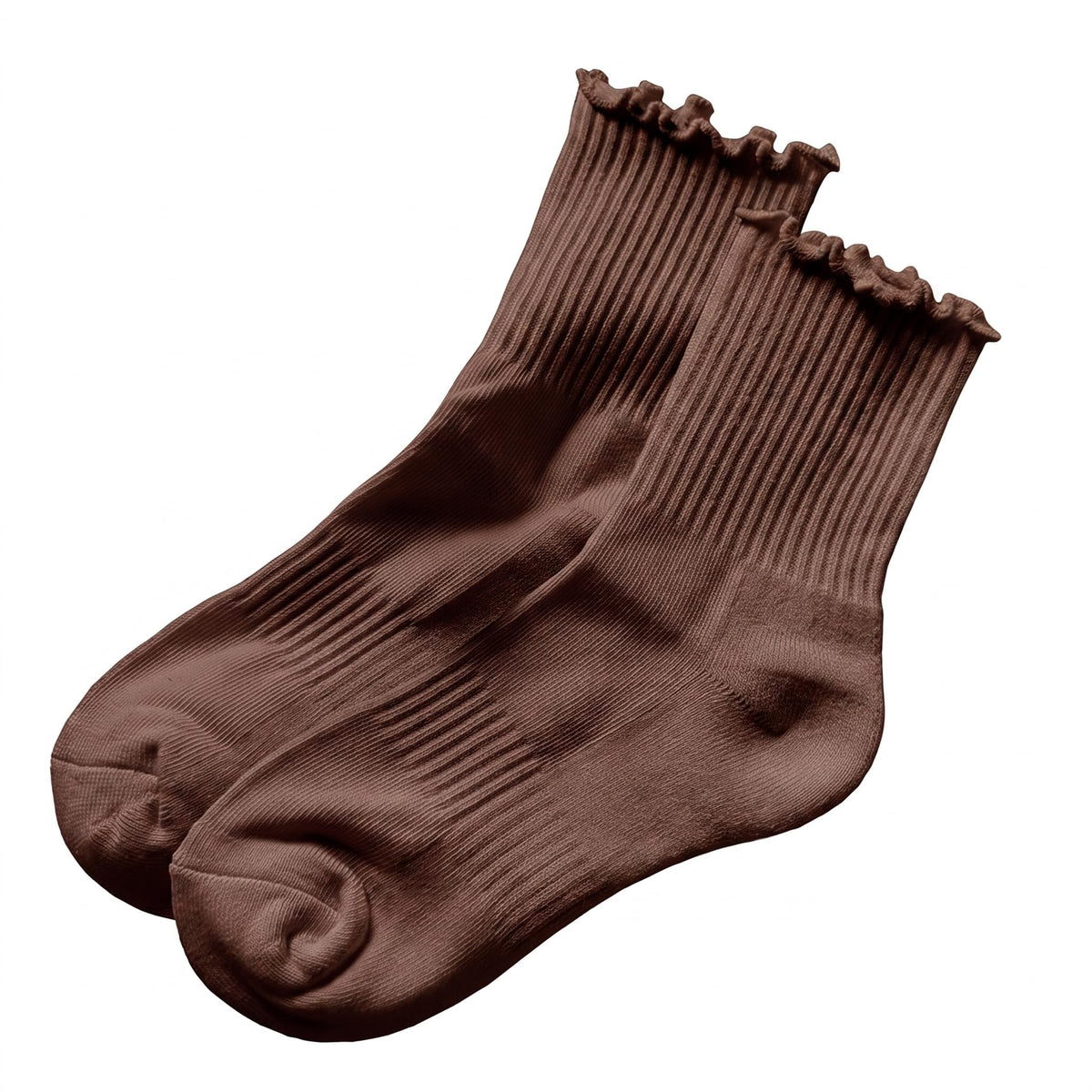 Polar Feet Crew Yoga Socks in Espresso - Regular Sole - Photo 2