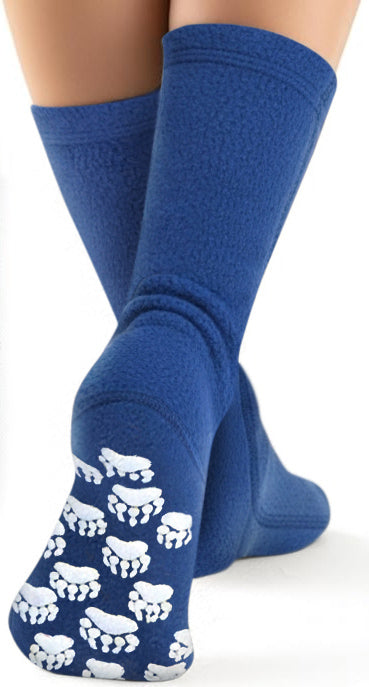 Kids' Nonskid Fleece Socks - Denim