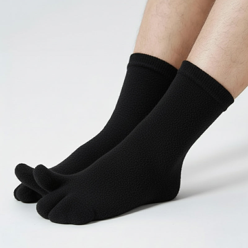 Polar Feet Fleece Tabi Socks - Black
