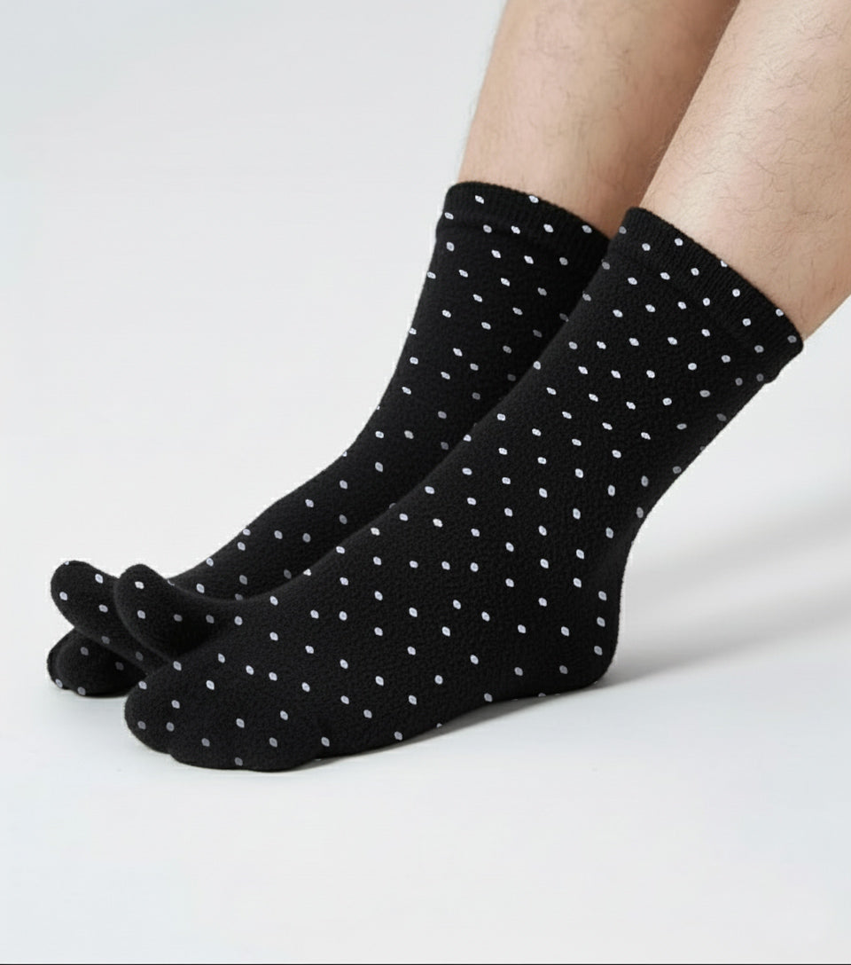 Polar Feet Fleece Tabi Socks - Domino