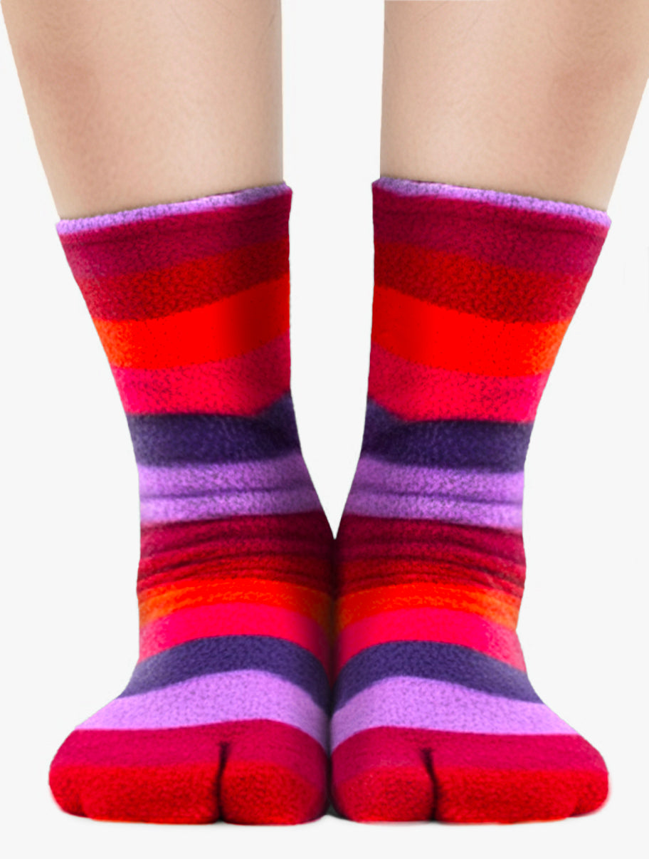 Polar Feet Fleece Tabi Socks - Jellybean
