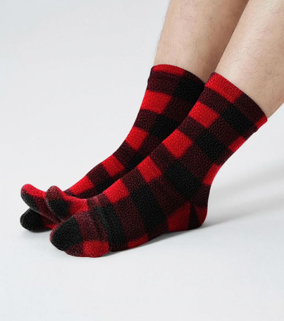 Polar Feet Fleece Tabi Socks - Lumberjack