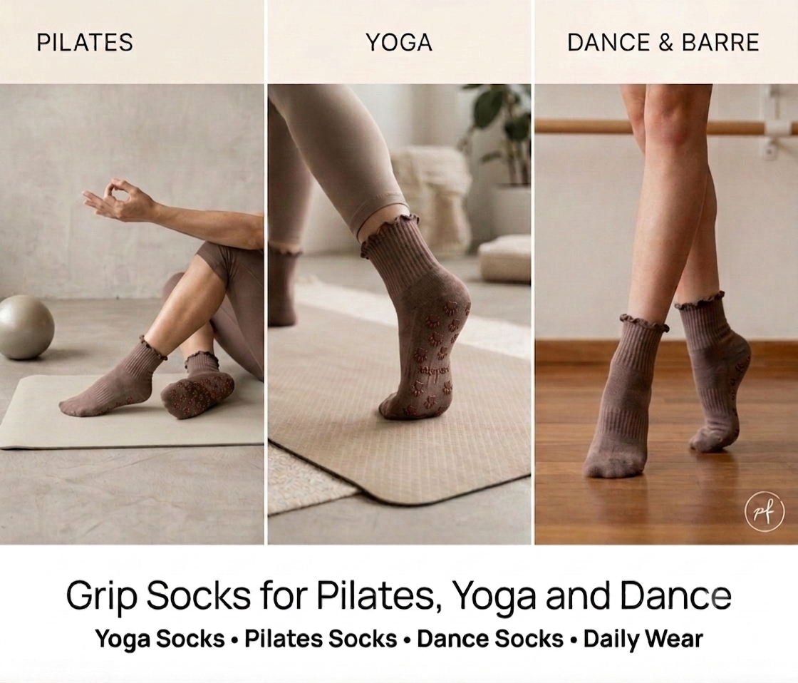 Crew Yoga Socks - Espresso Polar Feet