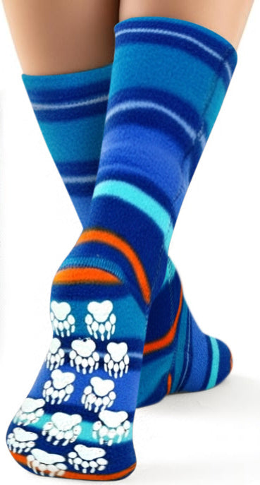 Kids' Nonskid Fleece Socks - Jazz Stripes