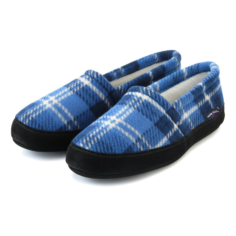 Polar Feet Men's Perfect Mocs Blue Flannel
