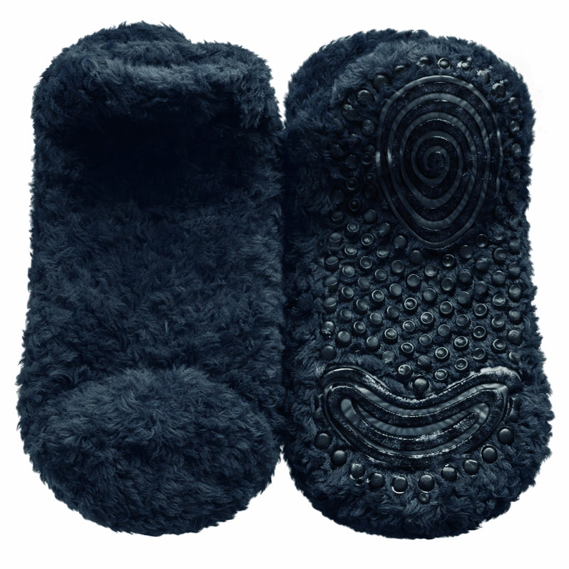 Fluffy Ankle Socks - Black/White/Khaki Polar Feet
