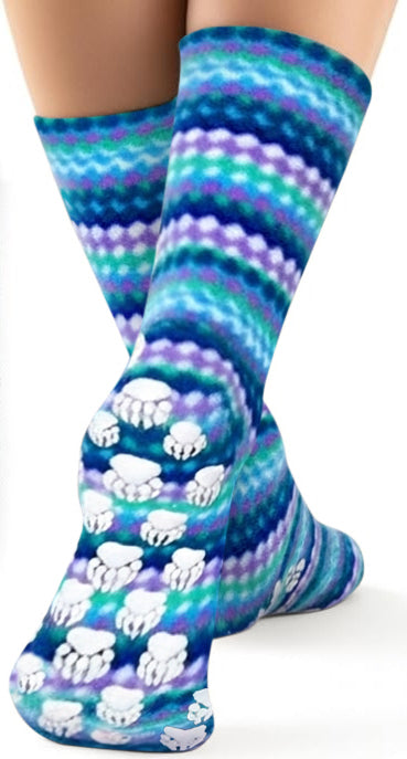Kids' Nonskid Fleece Socks - Ripple