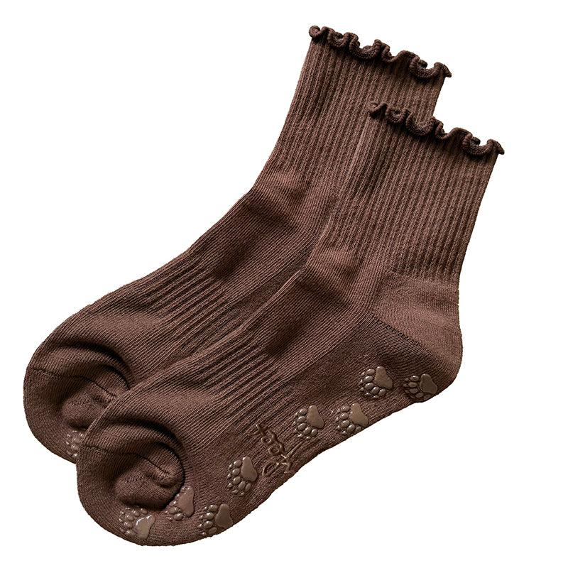 Crew Yoga Socks - Espresso Polar Feet