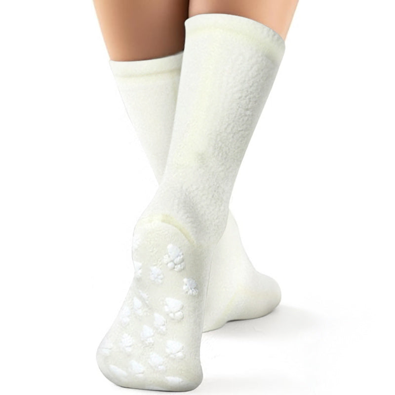Polar Feet Supersoft Fleece Socks - Cream