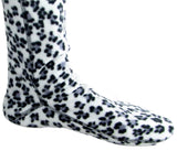 Over-the-Knee Fleece Socks - Snow Leopard