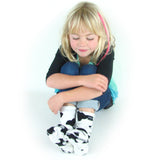 Polar Feet Kids Nonskid Fleece Socks - Cow