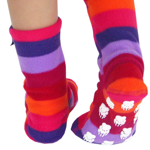 Kids' Nonskid Fleece Socks - Jelly Bean