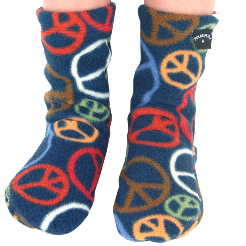 Polar Feet Kids Fleece Socks - Peace