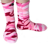 Polar Feet Fleece Socks - Pink Camo